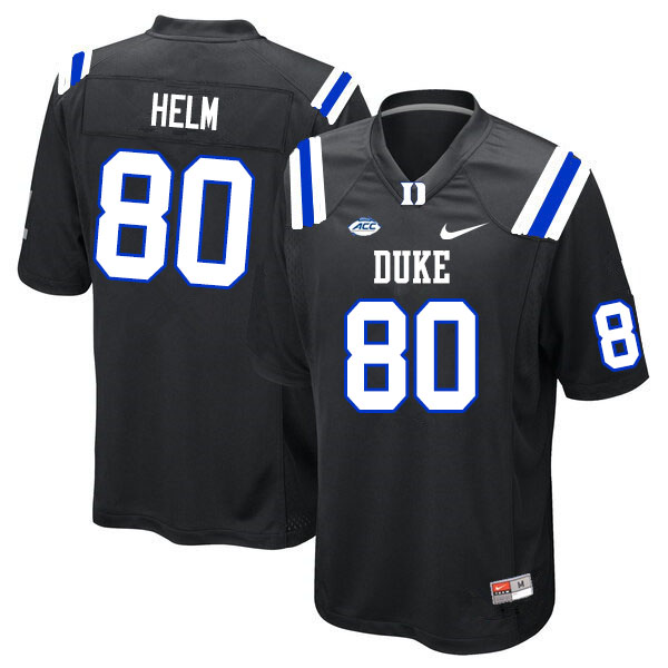 Men #80 Daniel Helm Duke Blue Devils College Football Jerseys Sale-Black - Click Image to Close